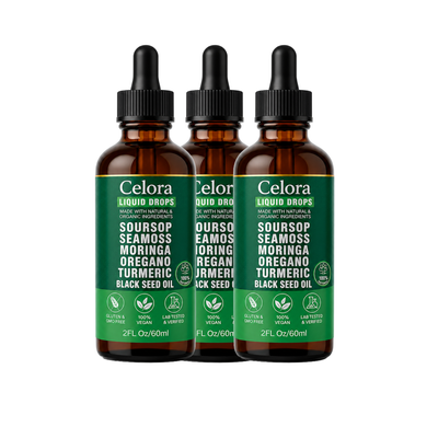 Soursop Bitters Liquid Drops 10 in 1 with Sea Moss, Moringa, Turmeric, Black Seed Oil, Oregano, Ashwagandha